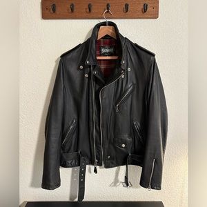Schott 626VN Vintaged Leather Motorcycle Jacket XL